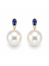 Boucles d'oreilles Avo perles Akoya et saphir Moea Perles - 2