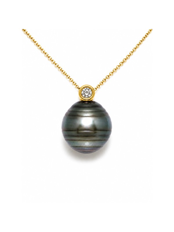 Pendentif en or Vairua perle de Tahiti Moea Perles - 2