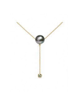 Pendentif en or Tiare perle de Tahiti Moea Perles - 1