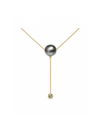 Pendentif en or Tiare perle de Tahiti Moea Perles - 1