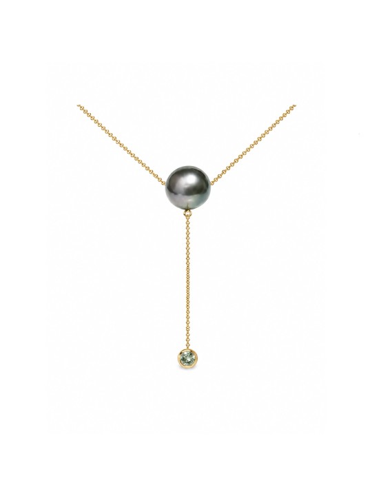 Pendentif en or Tiare perle de Tahiti Moea Perles - 1