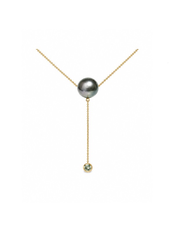 Pendentif en or Tiare perle de Tahiti Moea Perles - 1