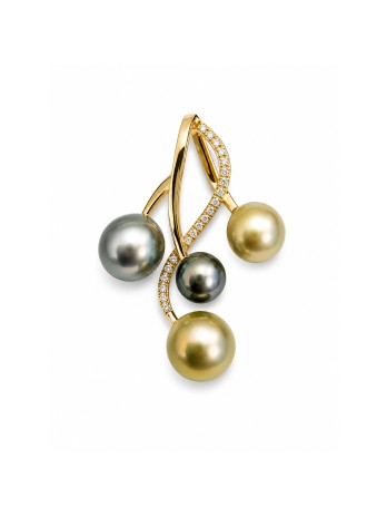 Pendentif Mio 4 perles de tahiti 7-10mm Moea Perles - 2
