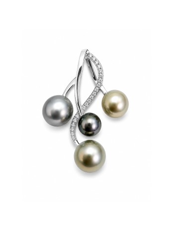 Pendentif Mio 4 perles de tahiti 7-10mm Moea Perles - 1
