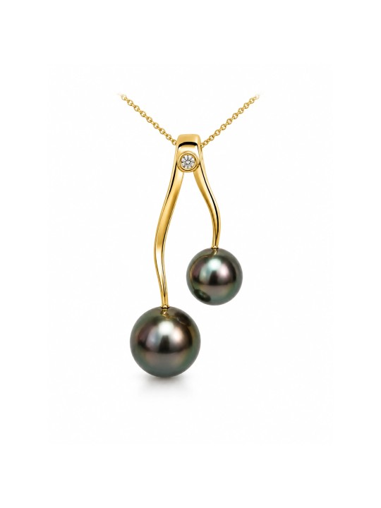 Pendentif en or Tera Moea Perles - 3