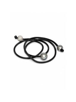 Collier cuir noir 13mm Moea Perles - 1