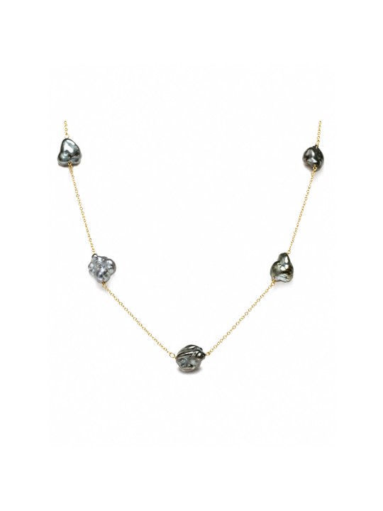 Collier Hakio Keshi perle de Tahiti 9-12mm Moea Perles - 1