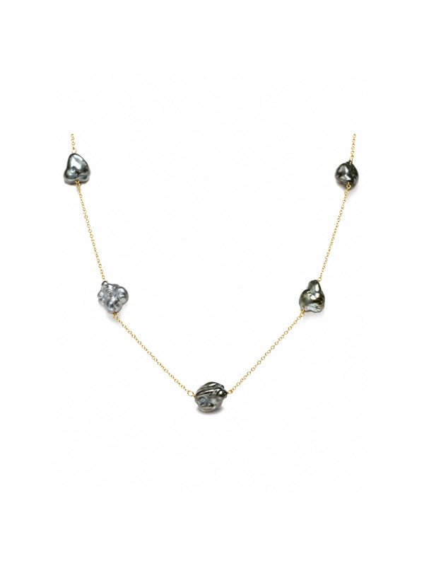 Collier Hakio Keshi perle de Tahiti 9-12mm Moea Perles - 1