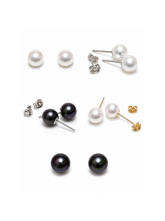 Boucles d'oreilles Avera perles Akoya AAA Moea Perles - 6