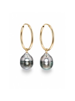 Boucles d'oreilles créoles Ninaea Moea Perles - 2
