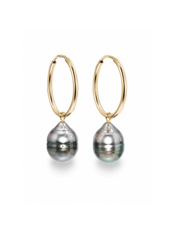 Boucles d'oreilles créoles Ninaea Moea Perles - 2