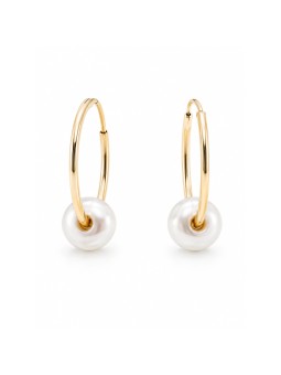 Boucles d'oreilles créoles Akoya Ho Moea Perles - 2