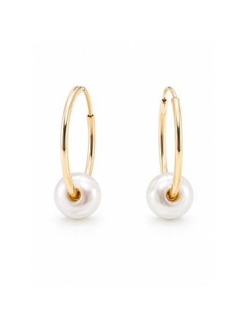 Boucles d'oreilles créoles Akoya Ho Moea Perles - 2