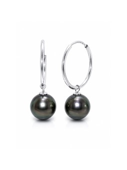 Boucles d'oreilles créoles Nina Moea Perles - 2