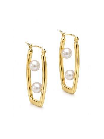 Boucles d'oreilles Ave 6-7mm perles Akoya Moea Perles - 1