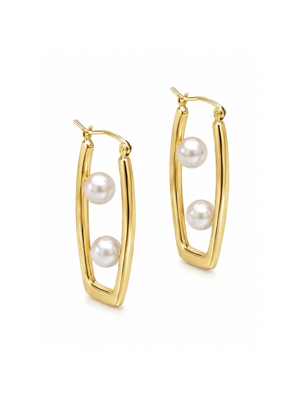 Boucles d'oreilles Ave 6-7mm perles Akoya Moea Perles - 1