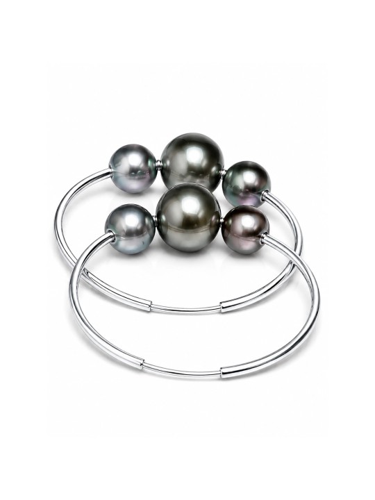 Boucles d'oreilles créoles Ni Moea Perles - 4