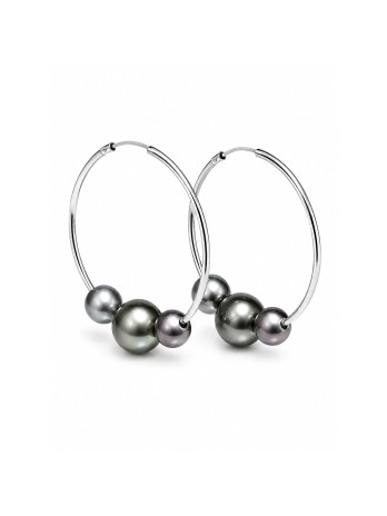 Boucles d'oreilles créoles Ni Moea Perles - 2