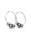 Boucles d'oreilles créoles Ni Moea Perles - 2