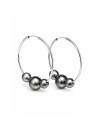 Boucles d'oreilles créoles Ni Moea Perles - 2