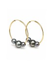 Boucles d'oreilles créoles Ni Moea Perles - 1