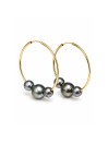 Boucles d'oreilles créoles Ni Moea Perles - 1