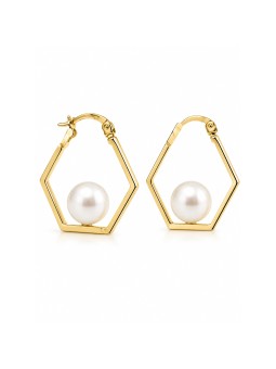 Boucles d'oreilles octogonale Akoya Hogi - 1