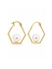 Boucles d'oreilles octogonale Akoya Hogi - 1