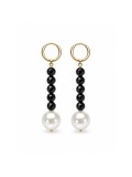 Boucles d'oreilles Avio perles Akoya et saphir