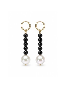 Boucles d'oreilles Avio perles Akoya et saphir Moea Perles - 1
