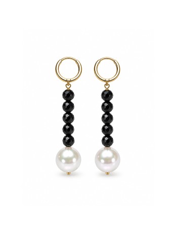 Boucles d'oreilles Avio perles Akoya et saphir Moea Perles - 1