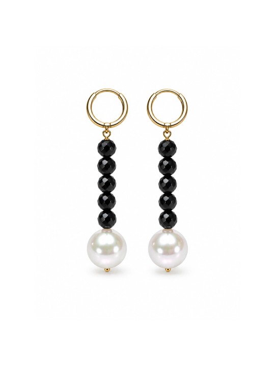 Boucles d'oreilles Avio perles Akoya et saphir Moea Perles - 1
