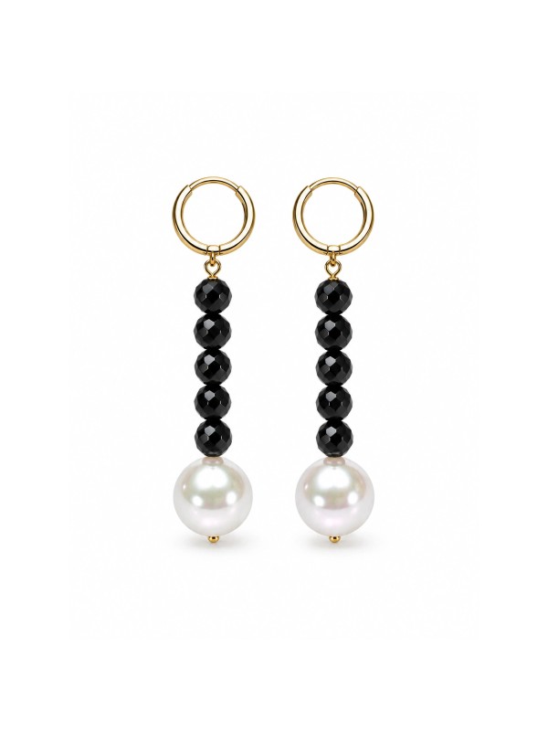 Boucles d'oreilles Avio perles Akoya et saphir Moea Perles - 1