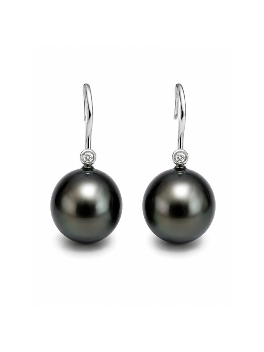 Boucles d'oreilles Anua 10-12mm perle de Tahiti - 1