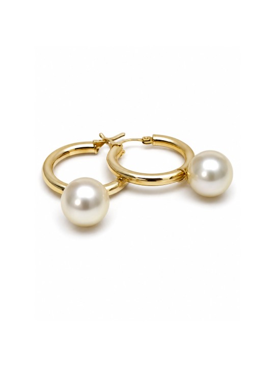 Boucles d'oreilles créoles Faana Moea Perles - 4