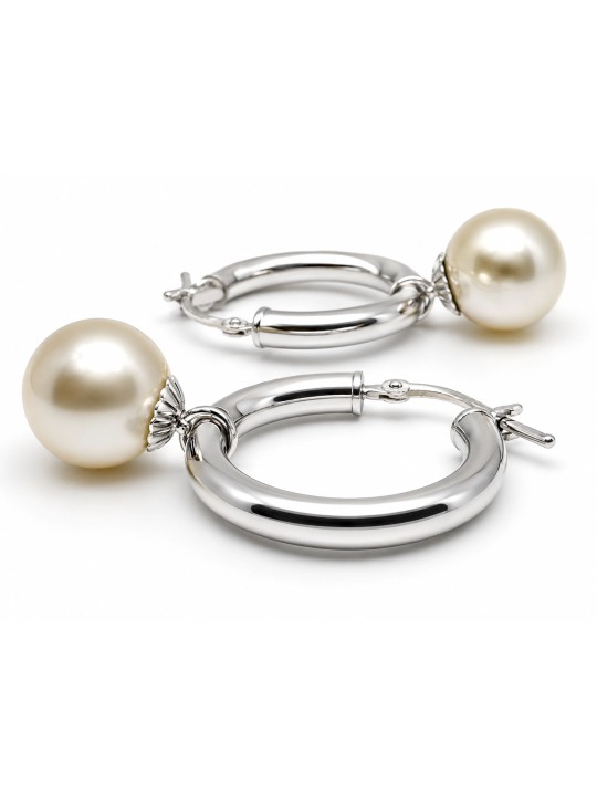 Boucles d'oreilles créoles Faana Moea Perles - 5