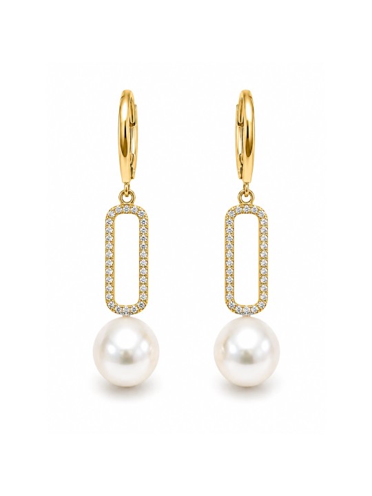 Boucles d'oreilles Reva perle Akoya et diamants Moea Perles - 1