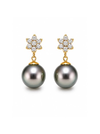Boucles d'oreilles Reva perle de Tahiti Moea Perles - 1