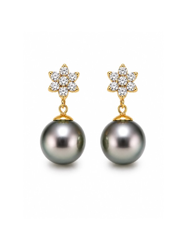 Boucles d'oreilles Reva perle de Tahiti Moea Perles - 1