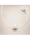 Collier câble nylon Moea perle Akoya -1