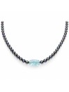 Collier perle Akoya et Aquamarine Moea Perles - 2