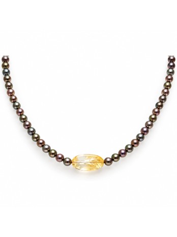 Collier perle Akoya et Citrine Moea Perles - 2