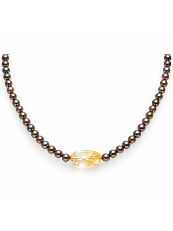 Collier perle Akoya et Citrine Moea Perles - 2