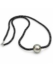 Collier perle tahiti ronde et saphir Moea Perles - 2