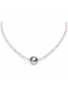Collier perle de Tahiti et diamants bruts Moea Perles - 1