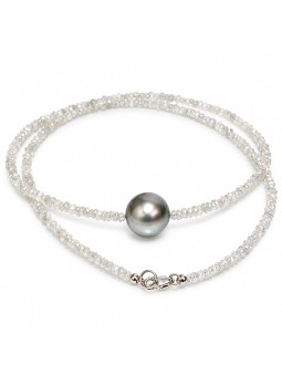 Collier perle de Tahiti et diamants bruts Moea Perles - 2