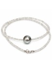 Collier perle de Tahiti et diamants bruts Moea Perles - 2