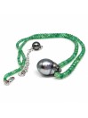 Collier perle tahiti et émeraude Moea Perles - 2