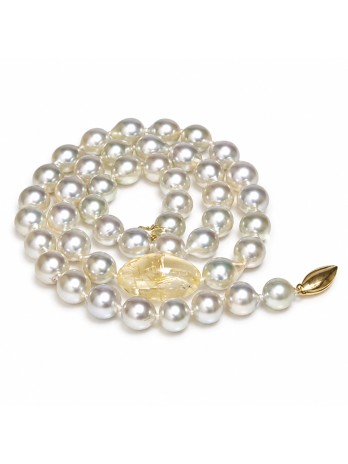 Collier perle Akoya 8mm et Citrine Moea Perles - 2