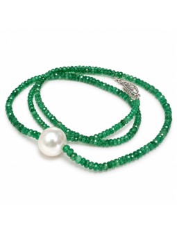 Collier perle australie et émeraude Moea Perles - 2